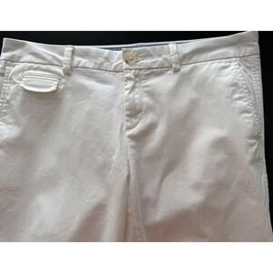 Banana Republic Womens Weekend Chino Pants Size‎ 10 Summer White Cotton Stretch